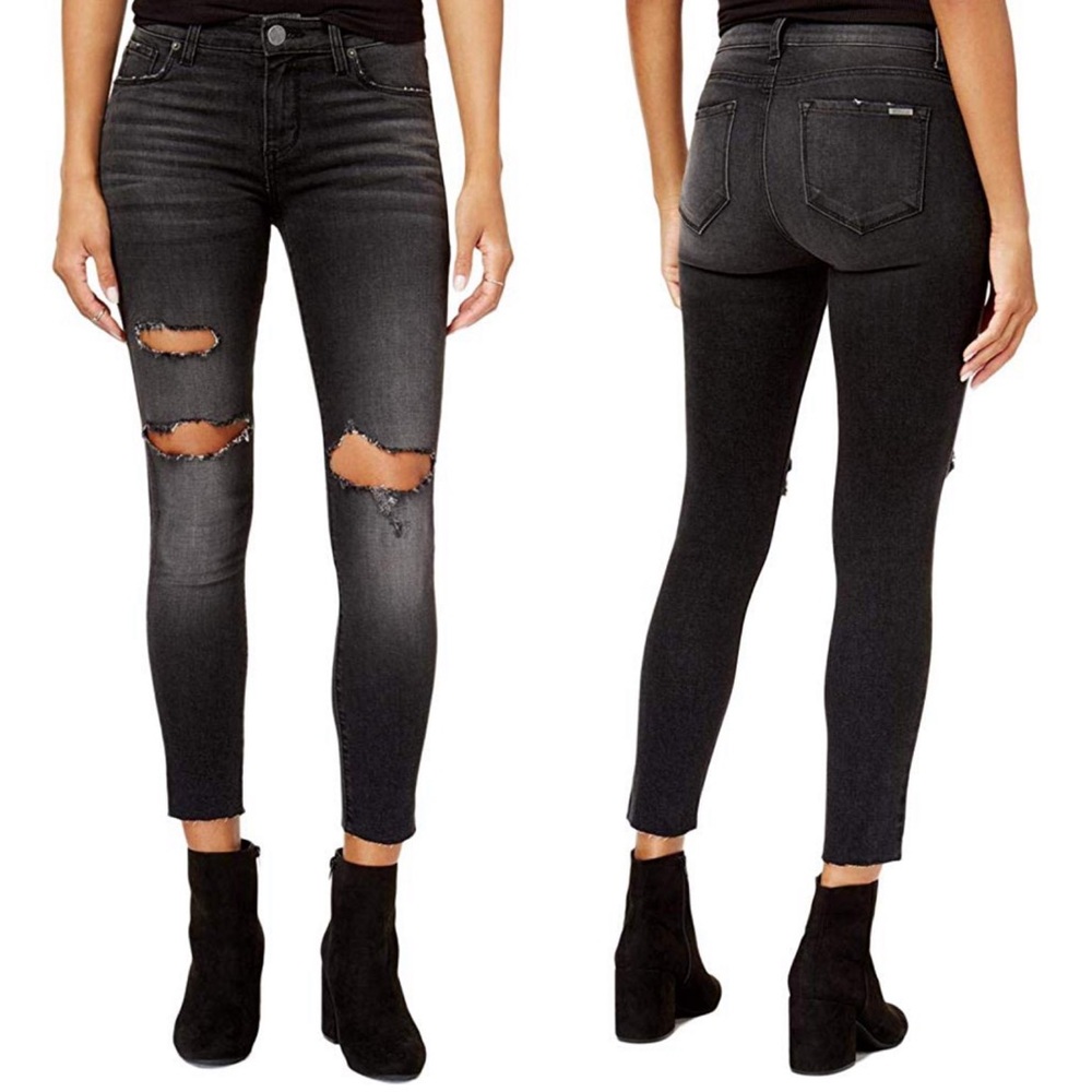 STS Blue Emma Ankle Skinny Raw Hem Ripped Jeans